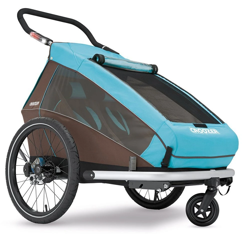 Croozer Kid Plus For 2 Ab 2016 Mit Licht Gefedert Mit Buggy-, Walker- Und Fahrrad-Opt. Sky-blue *** â Bild 3