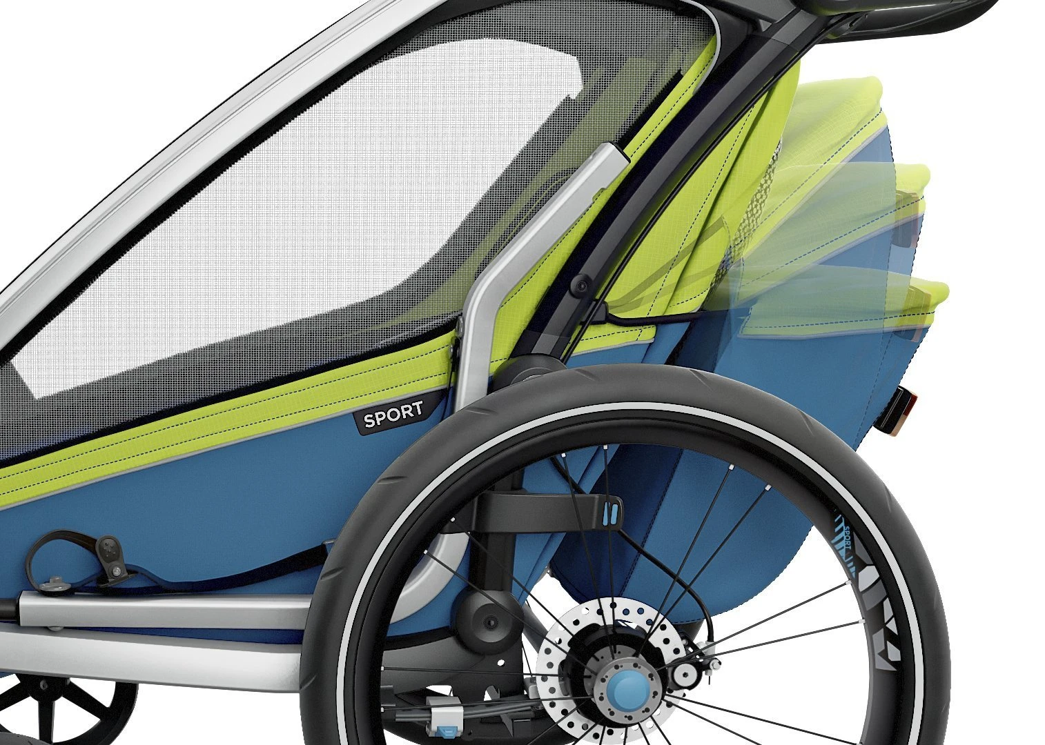 Thule Chariot Thule-Chariot Sport2, Chartreuse / Mykonos 11 Thule Chariot Thule-Chariot Sport2, Chartreuse / Mykonos – Bild 9