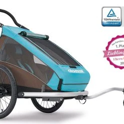 Croozer Kid Plus For 1 Ab 2016 Mit Licht Gefedert Mit Buggy-, Walker- Und Fahrrad-Opt. Sky-blue ***