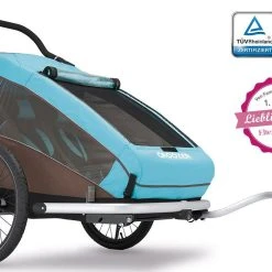 Croozer Kid Plus For 2 Ab 2016 Mit Licht Gefedert Mit Buggy-, Walker- Und Fahrrad-Opt. Sky-blue ***