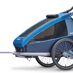 Croozer Kid Plus For 1 Ab 2018 Gefedert Mit Licht, Fahrrad-, Buggy- Und Jogging-Option Ocean-blue