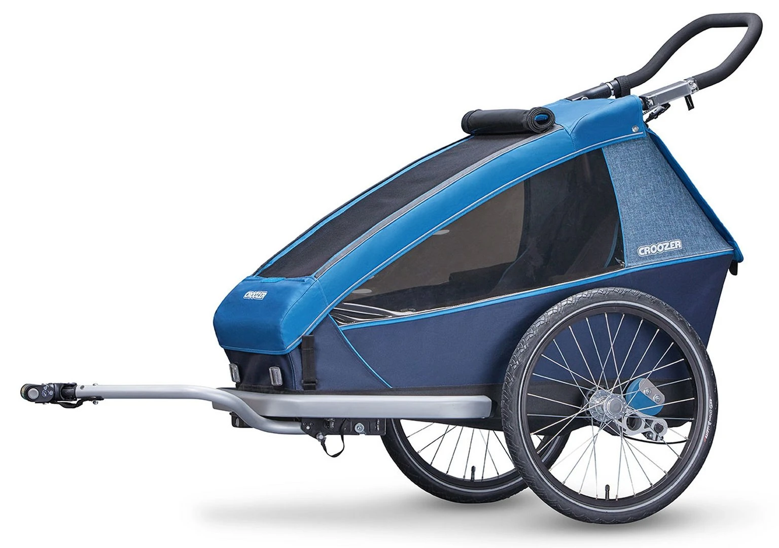 Croozer Kid Plus For 1 Ab 2018 Gefedert Mit Licht, Fahrrad-, Buggy- Und Jogging-Option Ocean-blue