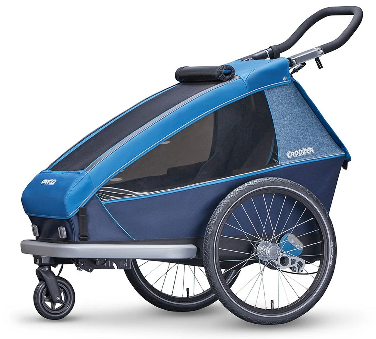 Croozer Kid Plus For 1 Ab 2018 Gefedert Mit Licht, Fahrrad-, Buggy- Und Jogging-Option Ocean-blue â Bild 2