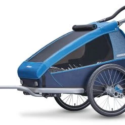 Croozer Kid Plus For 2 Ab 2018 Gefedert Mit Licht, Fahrrad-, Buggy- Und Jogging-Option Ocean-blue