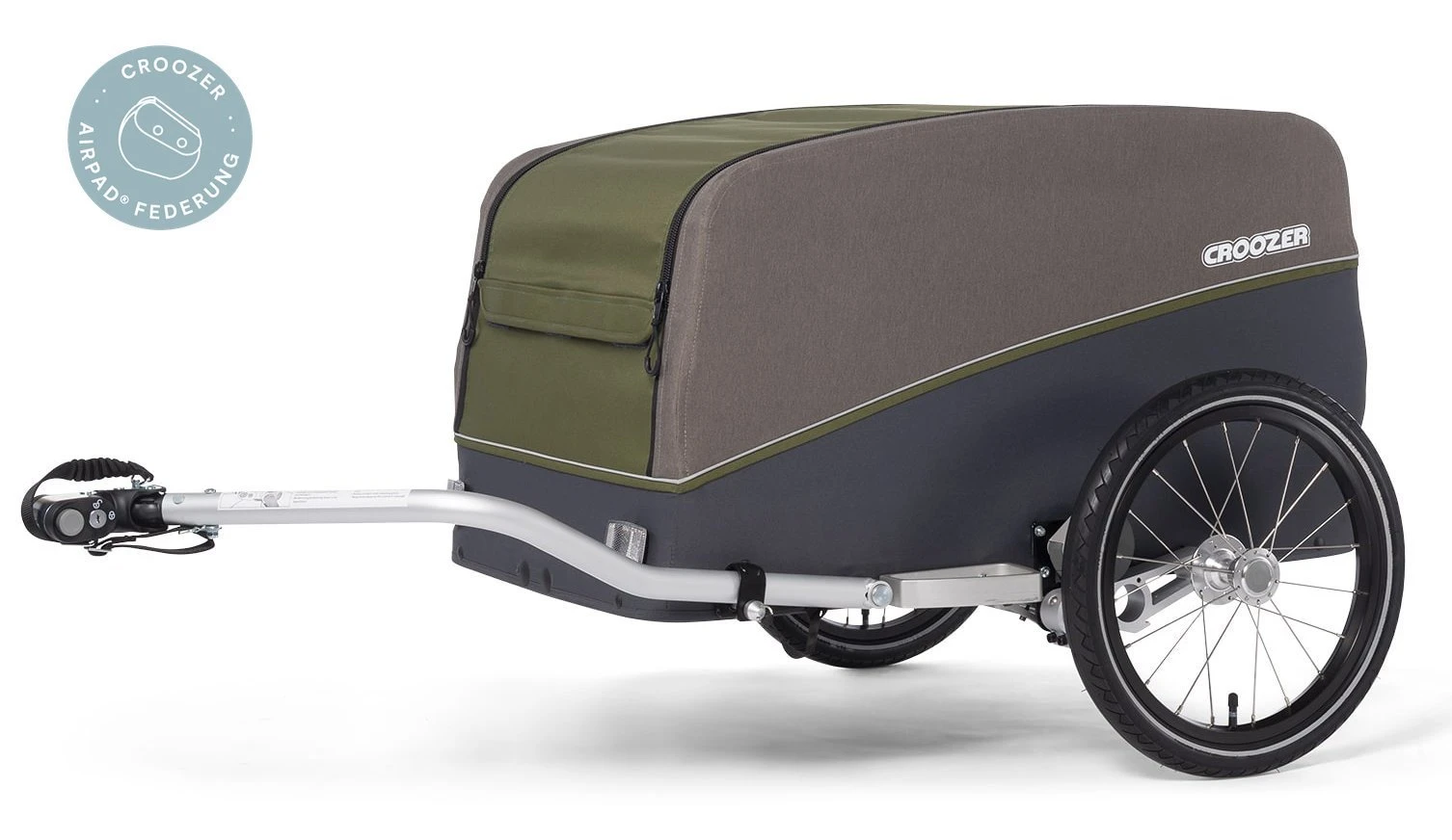 Croozer Cargo Tuure Olive-green Mit Airpad-Federung 3 Croozer Cargo Tuure Olive-green Mit Airpad-Federung