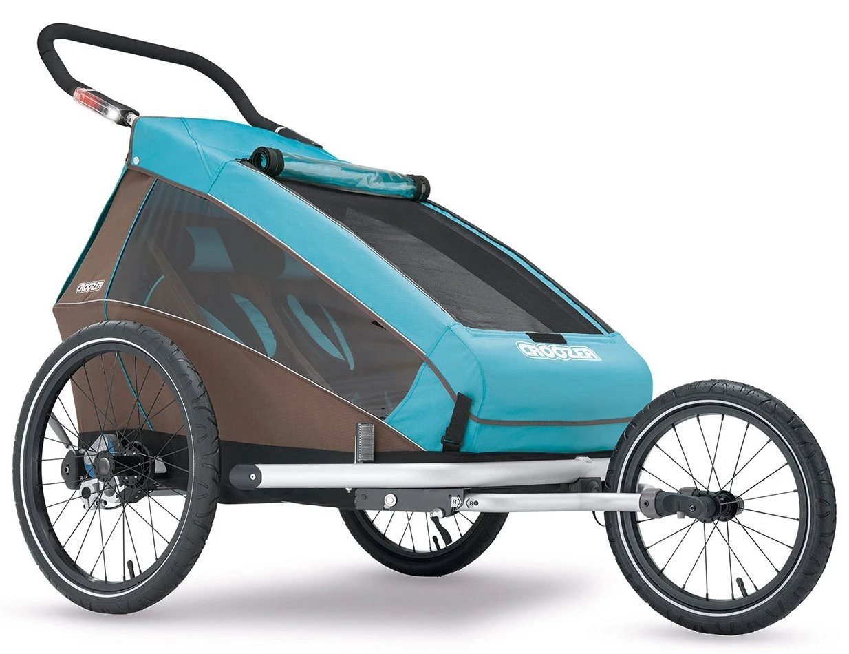 Croozer Kid Plus For 2 Ab 2016 Mit Licht Gefedert Mit Buggy-, Walker- Und Fahrrad-Opt. Sky-blue *** â Bild 4