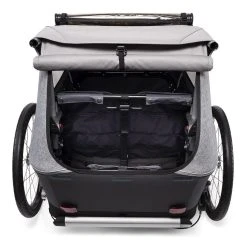 Croozer Kid Keeke 2 Gefedert Mit Fahrrad- Und Buggy-Option Stone Grey -Zemo Geschäft Kinderanhaenger Croozer Kid Keeke 2 Sitzer Stone grey 2020 121001620 Kofferraum