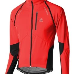 Loeffler Löffler San Remo Windstopper Softshell Light Zip-Off 15922 -Zemo Geschäft Loeffer Herren Bike Zip off Jacke San Remo Windstopper Soft Shell Light rot schwarz 15922 599