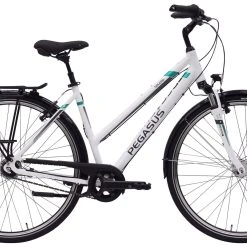 Pegasus Solero SL 2018 7-Gang -Zemo Geschäft Pegasus Solero SL 2018 7 Gang Damen Trapez weiss tuerkis 586 22145