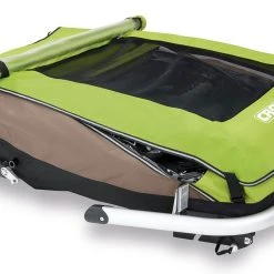 Croozer Kid For 2 Ab 2016 Mit Buggy- Und Joggerset Zweisitzer Meadow Green *** -Zemo Geschäft gefaltet